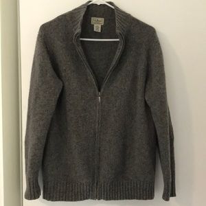 Men’s LL Bean Cashmere Elbow Patch Sweater